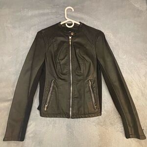 Express Black Leather Women's Jacket